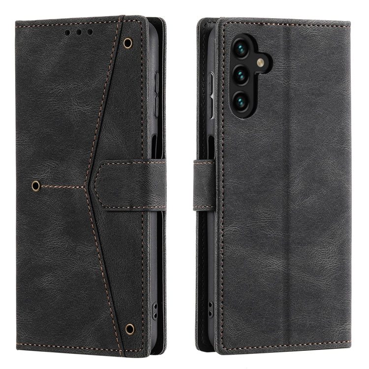For Samsung Galaxy S25+ 5G Nail Skin Feel Stitching Calf Texture Leather Phone Case