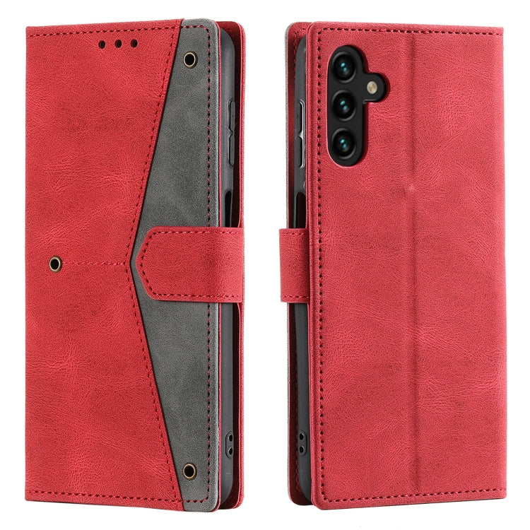 For Samsung Galaxy S25+ 5G Nail Skin Feel Stitching Calf Texture Leather Phone Case