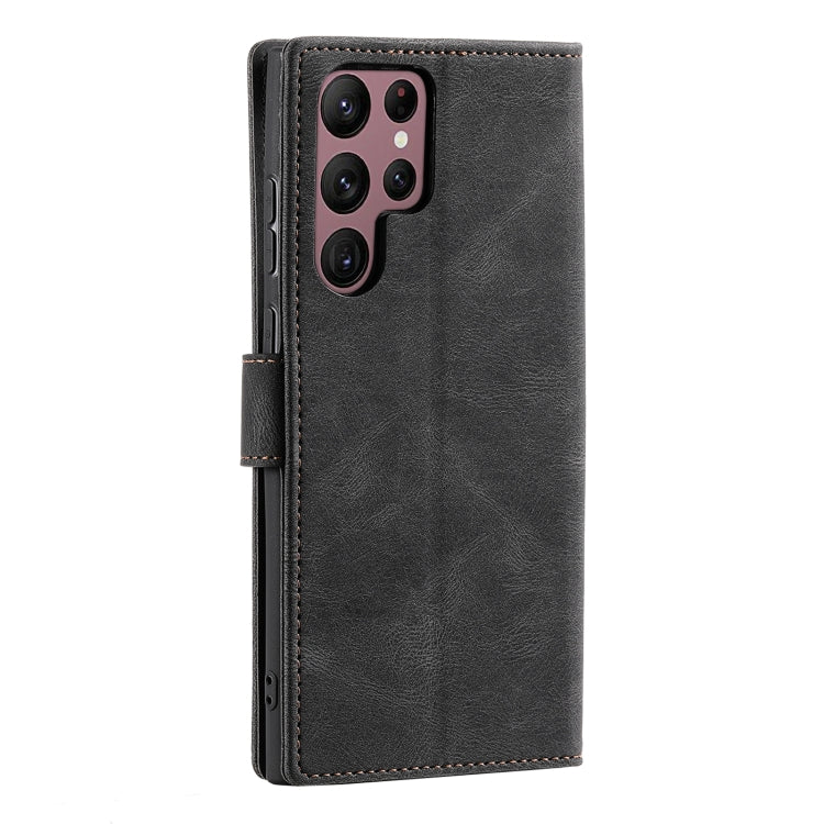 For Samsung Galaxy S25 Ultra 5G Nail Skin Feel Stitching Calf Texture Leather Phone Case