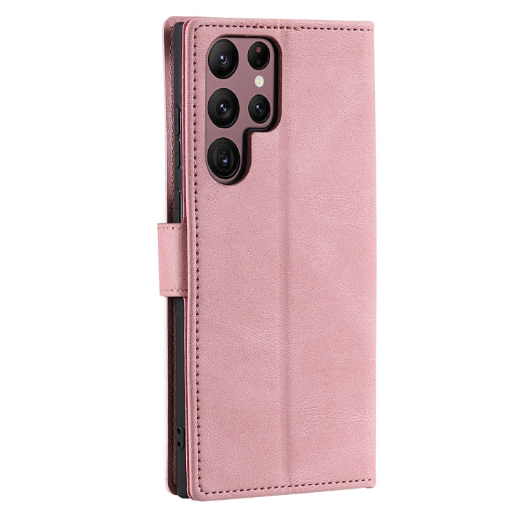 For Samsung Galaxy S25 Ultra 5G Nail Skin Feel Stitching Calf Texture Leather Phone Case