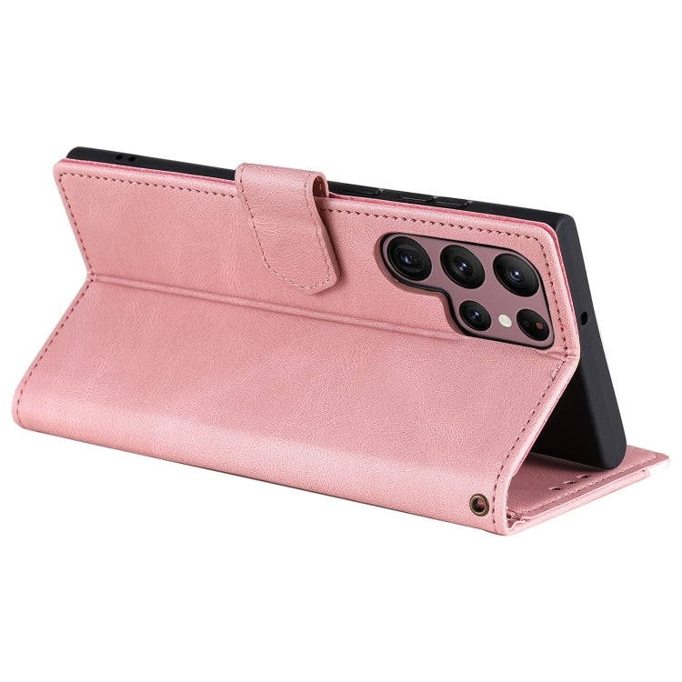 For Samsung Galaxy S25 Ultra 5G Nail Skin Feel Stitching Calf Texture Leather Phone Case