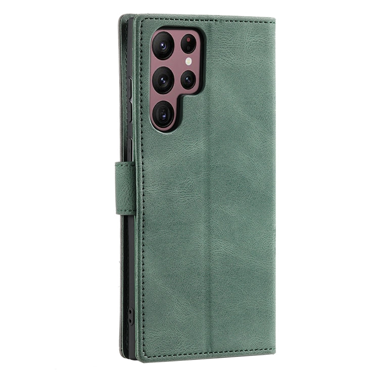For Samsung Galaxy S25 Ultra 5G Nail Skin Feel Stitching Calf Texture Leather Phone Case