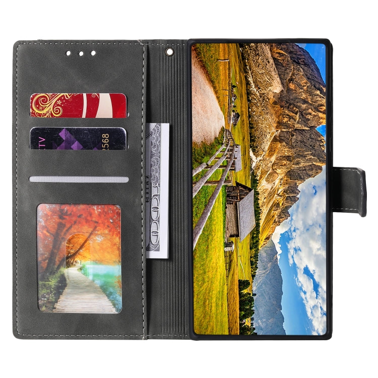 For Samsung Galaxy S25 Ultra 5G Nail Skin Feel Stitching Calf Texture Leather Phone Case