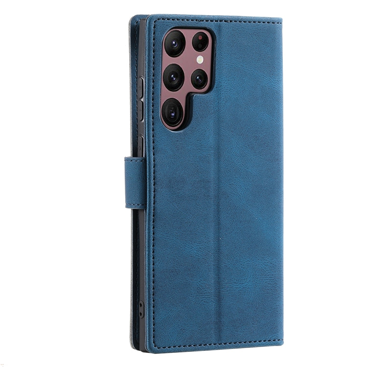For Samsung Galaxy S25 Ultra 5G Nail Skin Feel Stitching Calf Texture Leather Phone Case