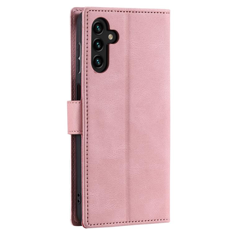 For Samsung Galaxy S25 FE 5G Nail Skin Feel Stitching Calf Texture Leather Phone Case
