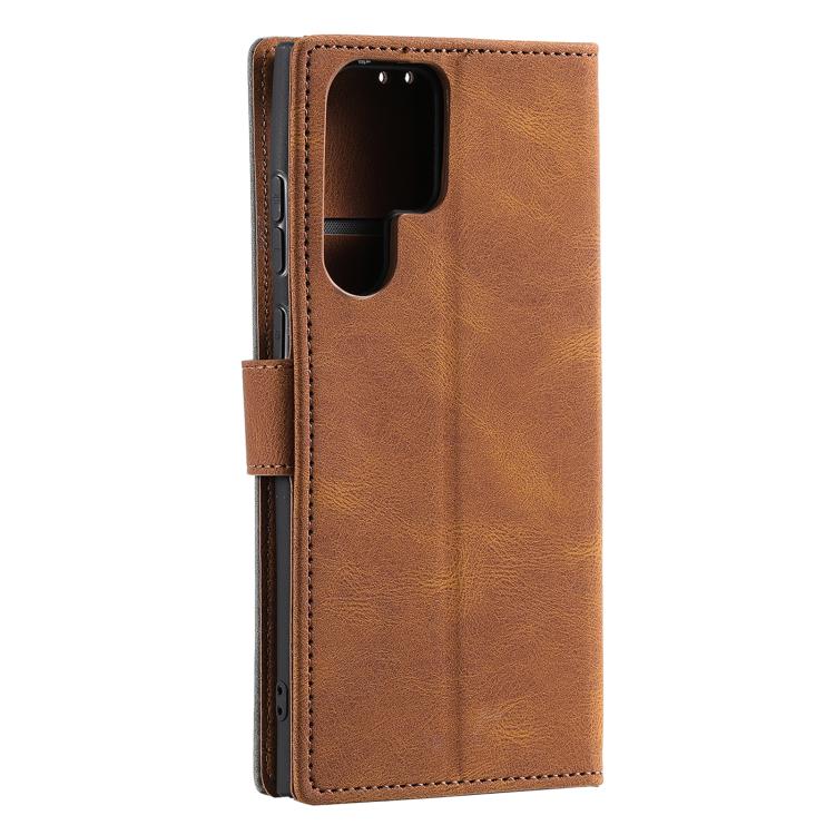 For Samsung Galaxy S26 Ultra 5G Nail Skin Feel Stitching Calf Texture Leather Phone Case