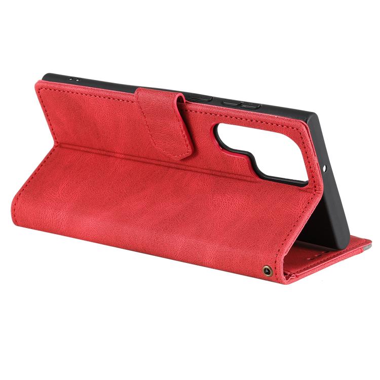 For Samsung Galaxy S26 Ultra 5G Nail Skin Feel Stitching Calf Texture Leather Phone Case