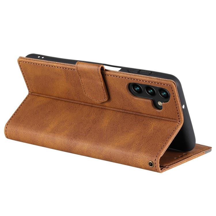 For Samsung Galaxy S26+ 5G Nail Skin Feel Stitching Calf Texture Leather Phone Case