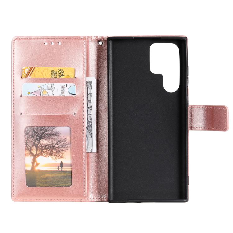 For Samsung Galaxy S26 Ultra 5G Totem Flower Embossed Leather Phone Case with Lanyard