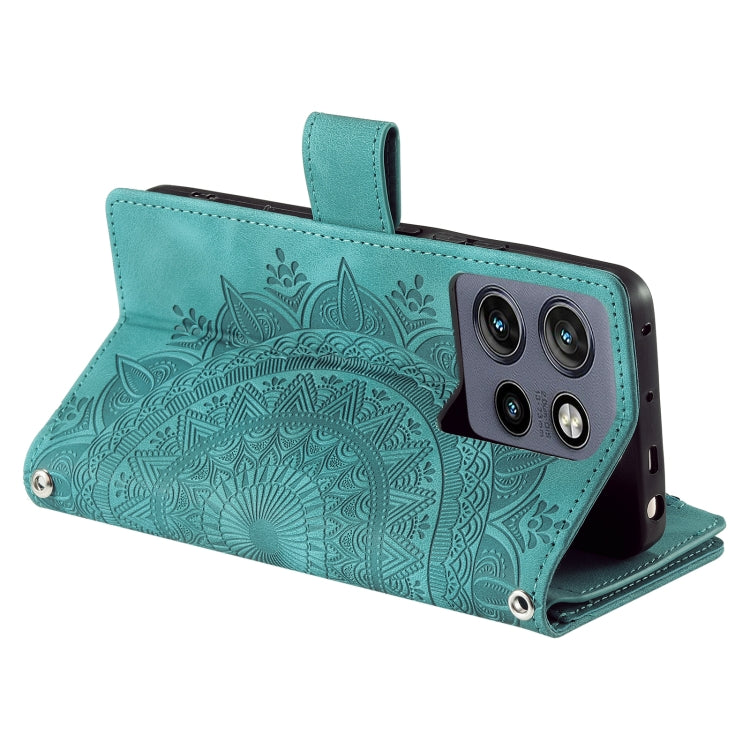 For Motorola Edge 50 Neo Multi-Card Totem Zipper Leather Phone Case