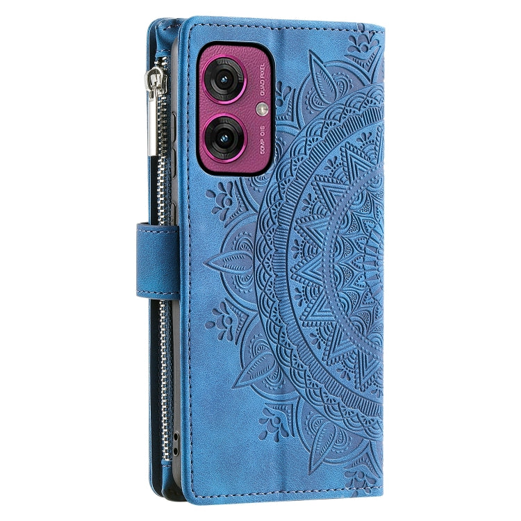 For Motorola Moto G55 Multi-Card Totem Zipper Leather Phone Case
