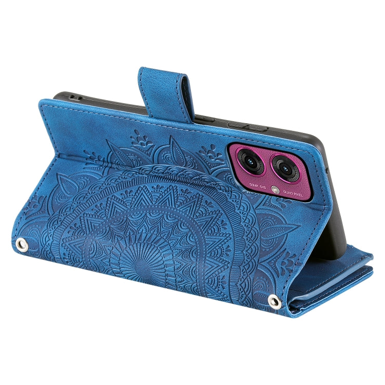 For Motorola Moto G55 Multi-Card Totem Zipper Leather Phone Case