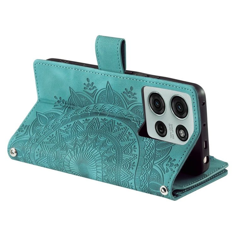 For Motorola Moto G75 5G Multi-Card Totem Zipper Leather Phone Case