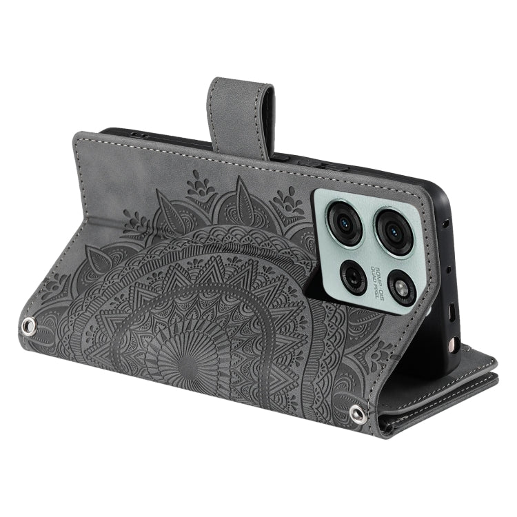 For Motorola Moto G75 5G Multi-Card Totem Zipper Leather Phone Case