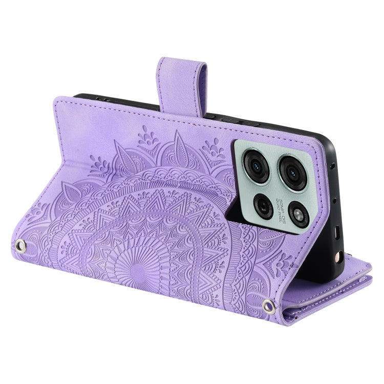 For Motorola Moto G75 5G Multi-Card Totem Zipper Leather Phone Case