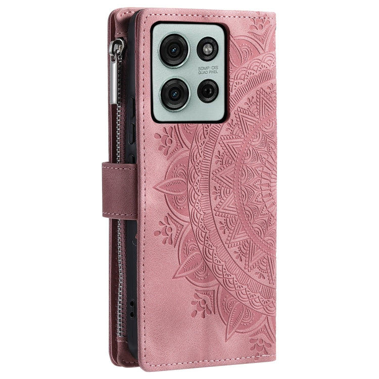 For Motorola Moto G75 5G Multi-Card Totem Zipper Leather Phone Case