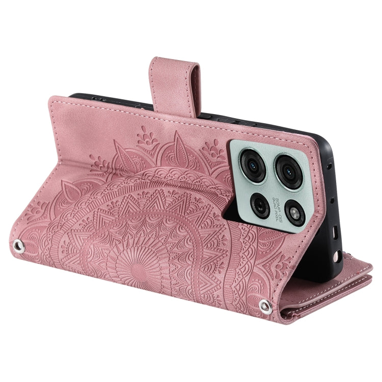 For Motorola Moto G75 5G Multi-Card Totem Zipper Leather Phone Case