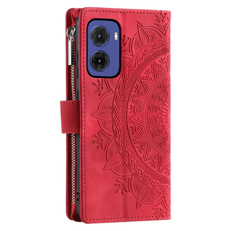 For Motorola Moto G05 Multi-Card Totem Zipper Leather Phone Case