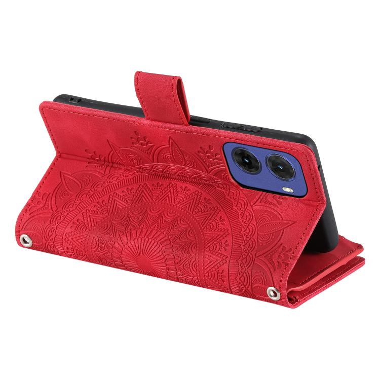 For Motorola Moto G05 Multi-Card Totem Zipper Leather Phone Case