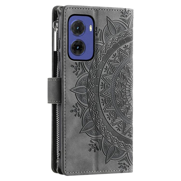 For Motorola Moto G05 Multi-Card Totem Zipper Leather Phone Case