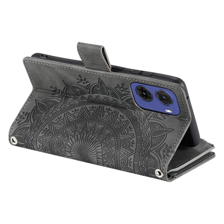 For Motorola Moto G05 Multi-Card Totem Zipper Leather Phone Case