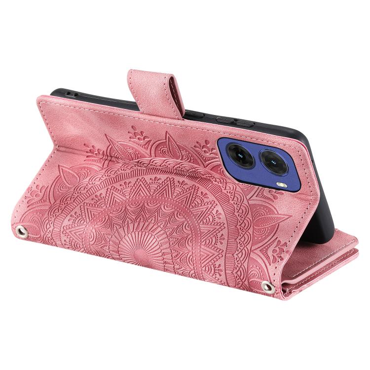 For Motorola Moto G05 Multi-Card Totem Zipper Leather Phone Case