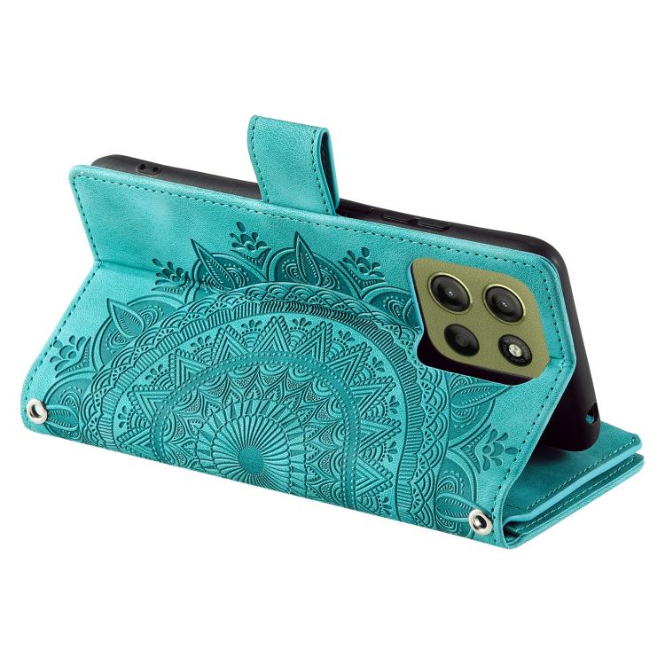 For Motorola Moto G15 Multi-Card Totem Zipper Leather Phone Case