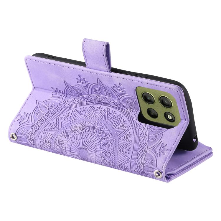 For Motorola Moto G15 Multi-Card Totem Zipper Leather Phone Case
