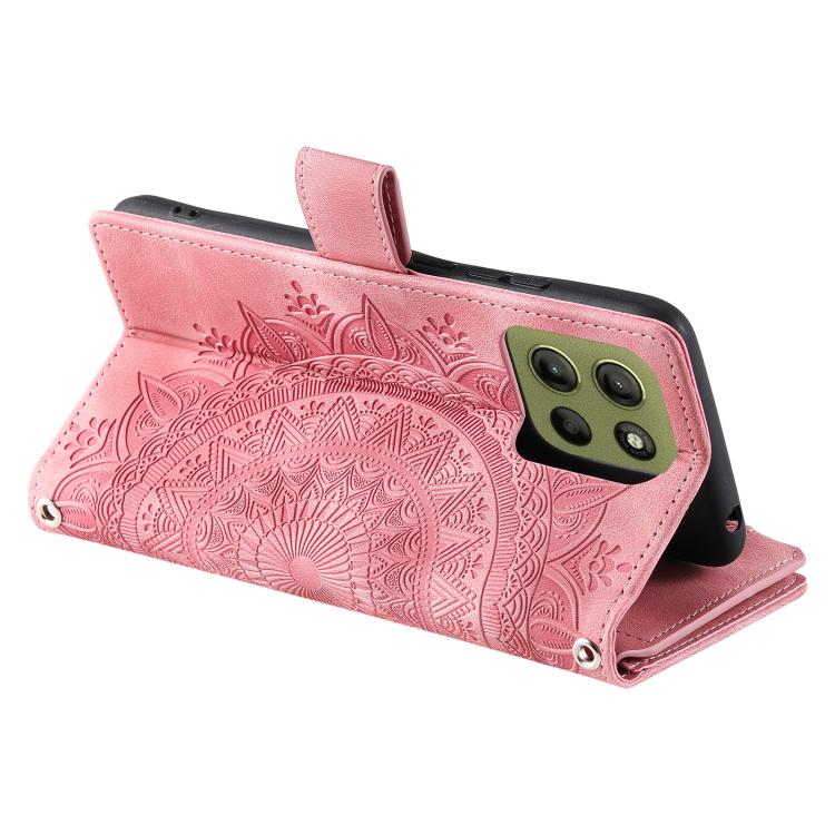 For Motorola Moto G15 Multi-Card Totem Zipper Leather Phone Case