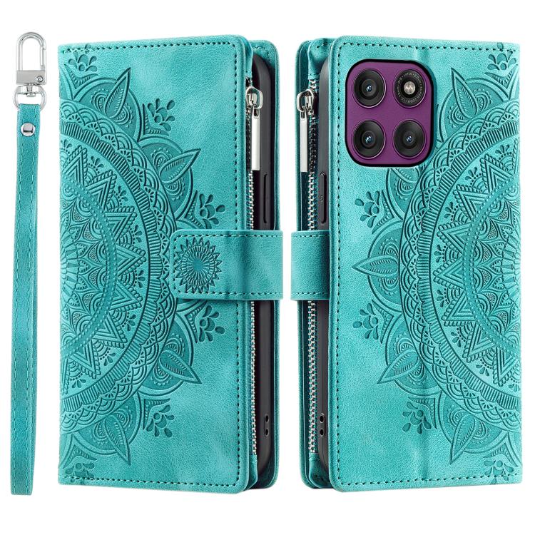 For Motorola Edge 60 Pro Multi-Card Totem Zipper Leather Phone Case
