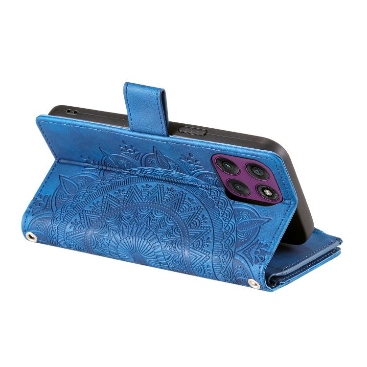 For Motorola Edge 60 Pro Multi-Card Totem Zipper Leather Phone Case