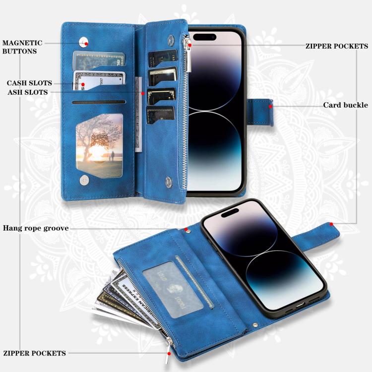 For Motorola Edge 60 Pro Multi-Card Totem Zipper Leather Phone Case