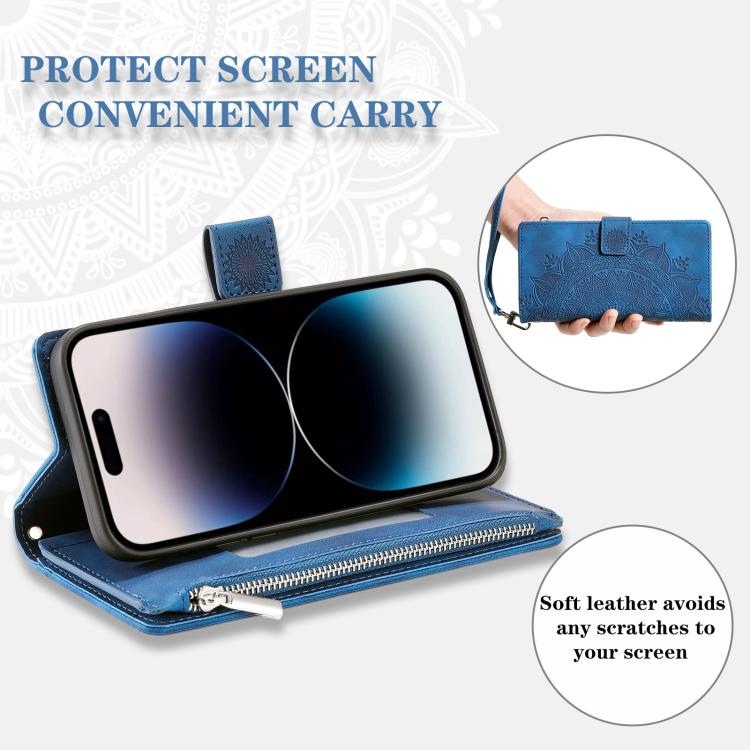For Motorola Edge 60 Pro Multi-Card Totem Zipper Leather Phone Case