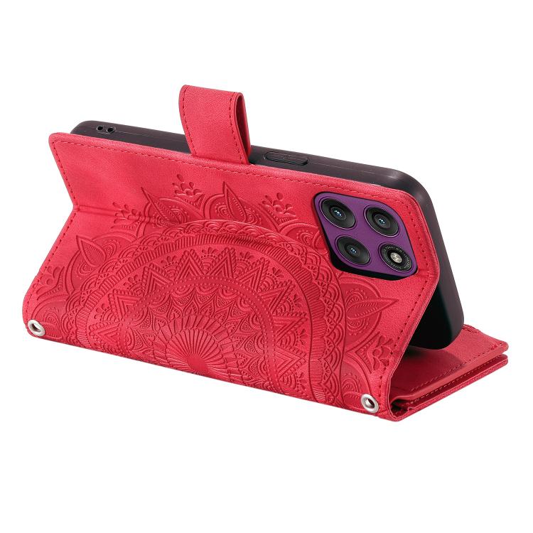 For Motorola Edge 60 Pro Multi-Card Totem Zipper Leather Phone Case