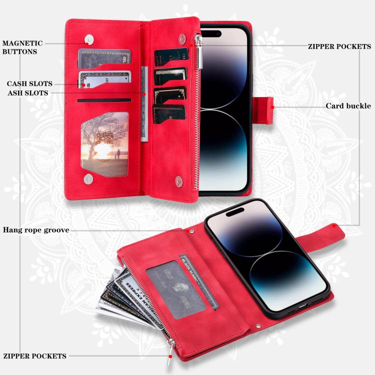 For Motorola Edge 60 Pro Multi-Card Totem Zipper Leather Phone Case