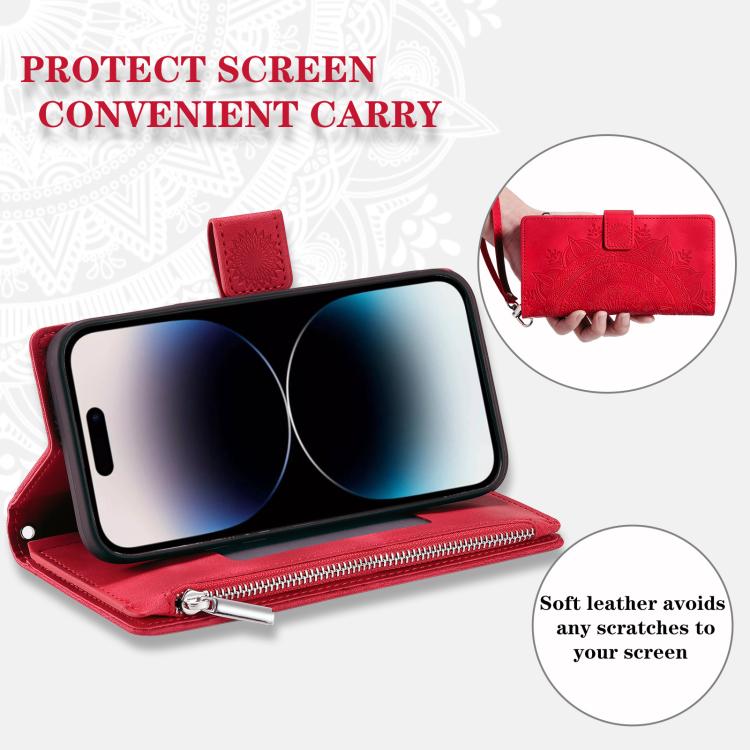 For Motorola Edge 60 Pro Multi-Card Totem Zipper Leather Phone Case