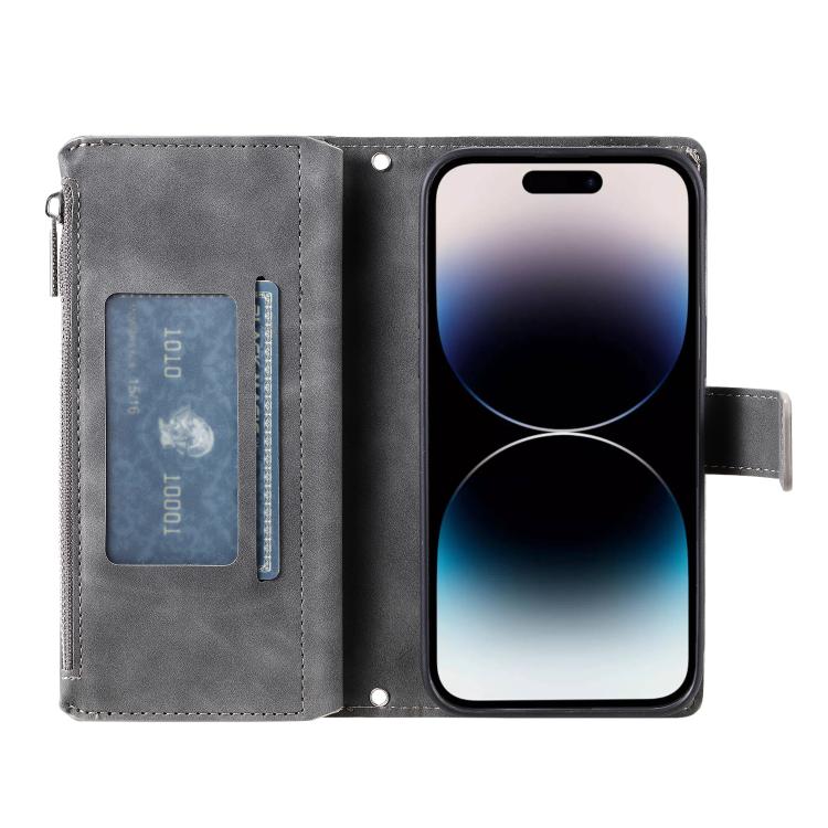 For Motorola Edge 60 Pro Multi-Card Totem Zipper Leather Phone Case