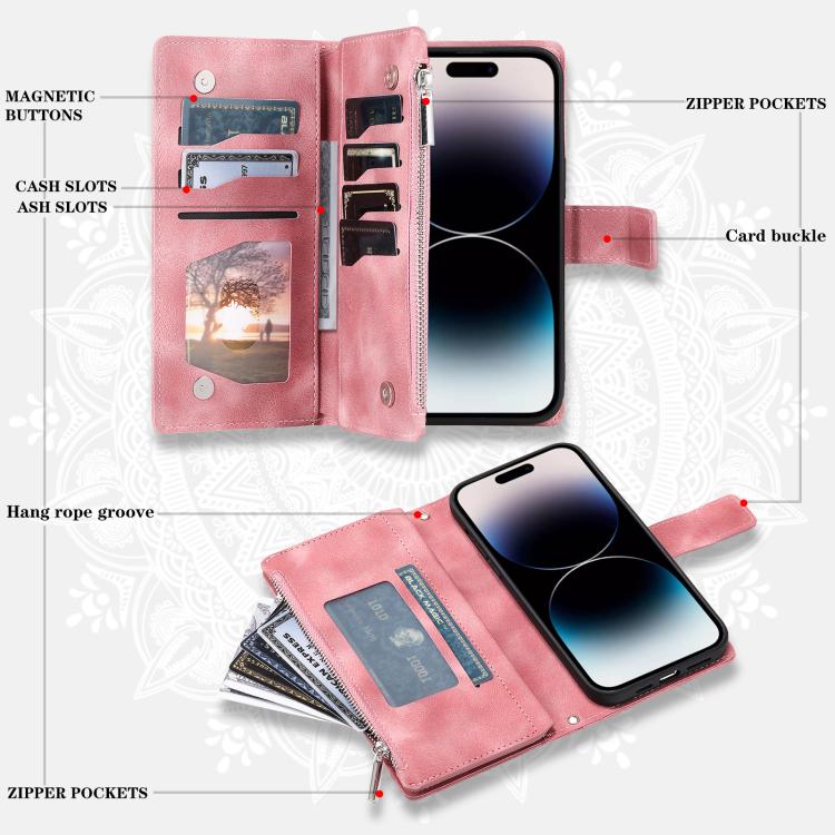For Motorola Edge 60 Pro Multi-Card Totem Zipper Leather Phone Case