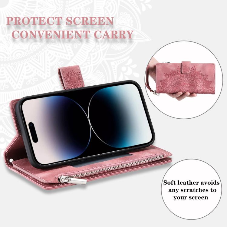 For Motorola Edge 60 Pro Multi-Card Totem Zipper Leather Phone Case