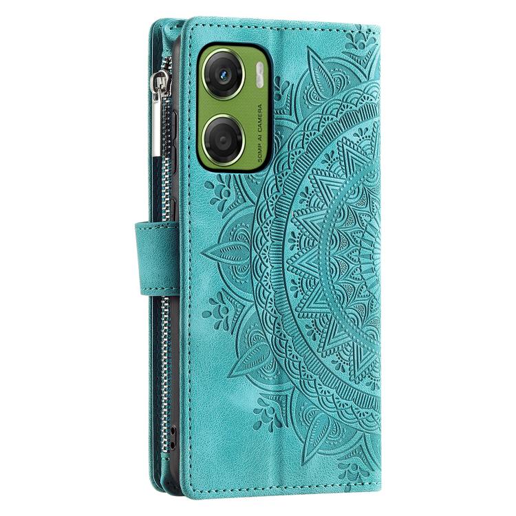 For Motorola Moto G06 4G Multi-Card Totem Zipper Leather Phone Case