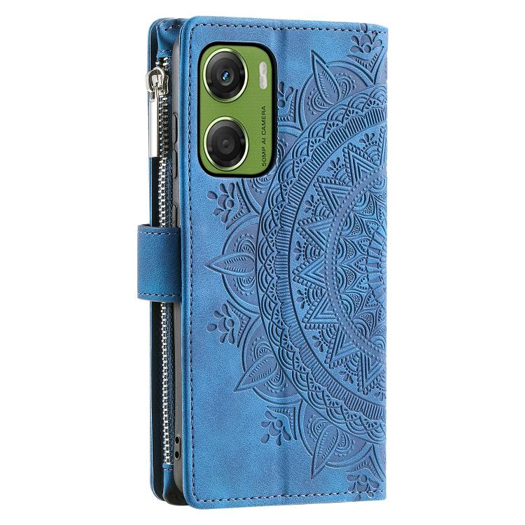 For Motorola Moto G06 4G Multi-Card Totem Zipper Leather Phone Case