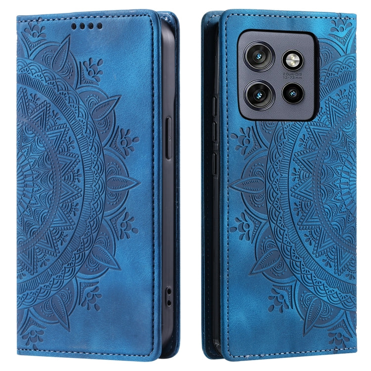 For Motorola Edge 50 Neo Totem Embossed Magnetic Leather Phone Case