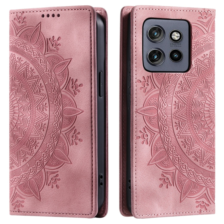 For Motorola Edge 50 Neo Totem Embossed Magnetic Leather Phone Case