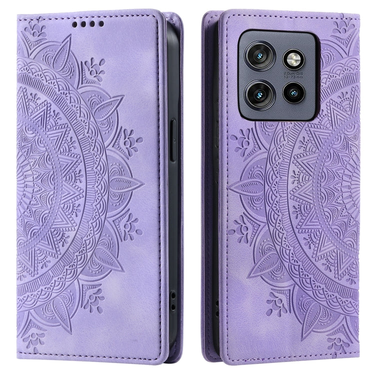 For Motorola Edge 50 Neo Totem Embossed Magnetic Leather Phone Case