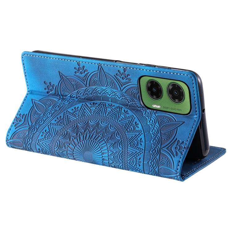 For Motorola Moto G35 Totem Embossed Magnetic Leather Phone Case