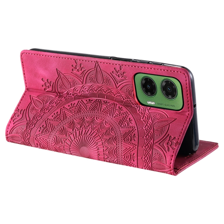 For Motorola Moto G35 Totem Embossed Magnetic Leather Phone Case