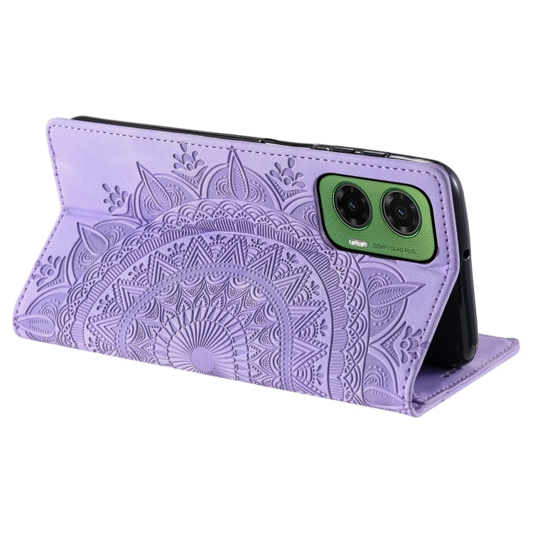 For Motorola Moto G35 Totem Embossed Magnetic Leather Phone Case