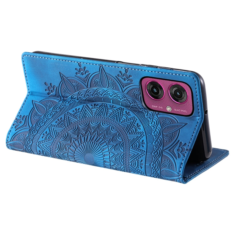 For Motorola Moto G55 Totem Embossed Magnetic Leather Phone Case