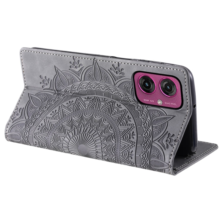 For Motorola Moto G55 Totem Embossed Magnetic Leather Phone Case
