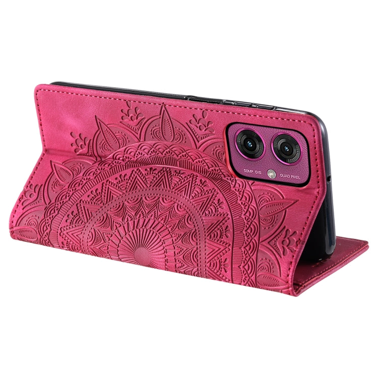 For Motorola Moto G55 Totem Embossed Magnetic Leather Phone Case